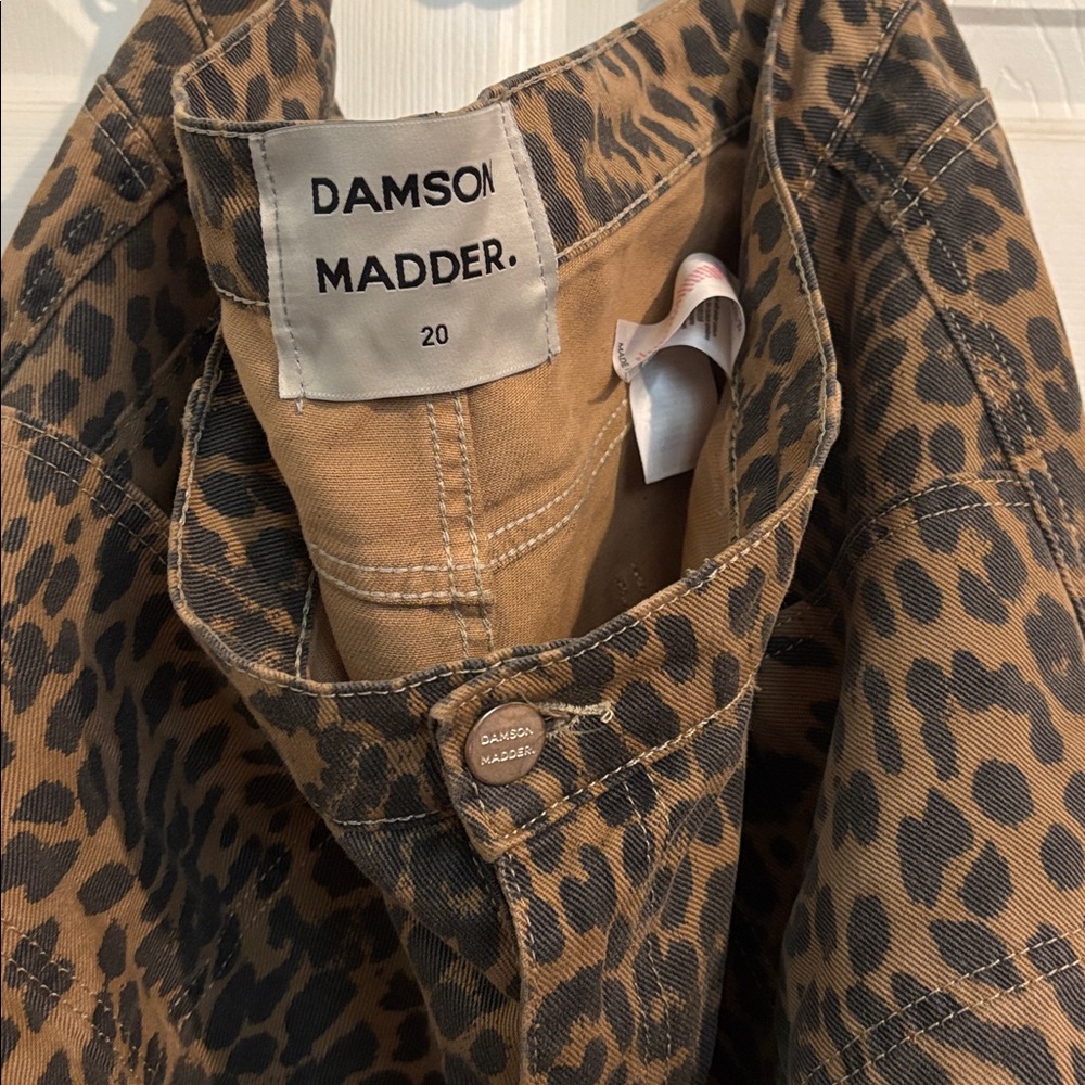 Damson Madder Leopard Print Dion Cargo Jeans - Picture 8 of 9